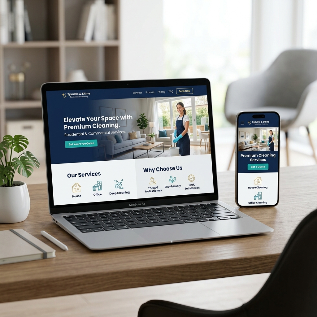 Website design for cleaning business